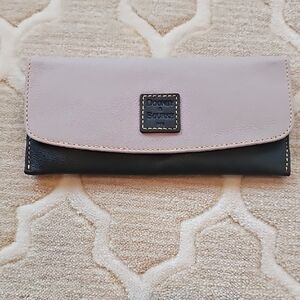 Dooney & Bourke Mauve And Chocolate Brown Wallet